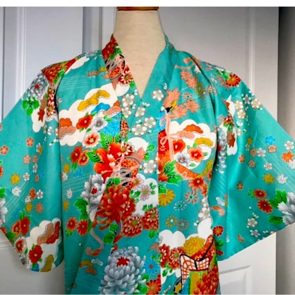 1950s NWT Hayashi Kimono is made in Japan. Robe beach coverup
